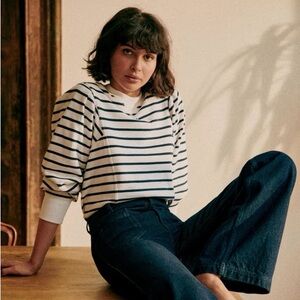 Sezane Alexa Striped Sweatshirt - M